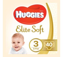 Підгузники дитячі Huggies Elite Soft 3 (5-9кг) 40шт.