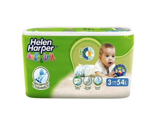 Підгузники дитячі Helen Harper Soft&Dry 3 (4-9кг) 54шт Midi Підгузники дитячі Helen Harper Soft&Dry 3 (4-9кг) 54шт Midi
