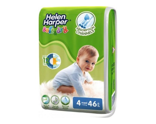 Підгузники дитячі Helen Harper Soft&Dry 4 (7-18кг) 46шт Maxi Підгузники дитячі Helen Harper Soft&Dry 4 (7-18кг) 46шт Maxi