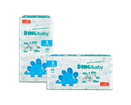 Підгузники дитячі Dino Baby 3 (4-9кг) 46шт Підгузники дитячі Dino Baby 3 (4-9кг) 46шт