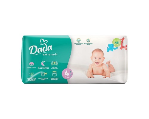 Підгузники дитячі Data Extra Soft 4 (7-18кг) 46шт/уп Maxi
