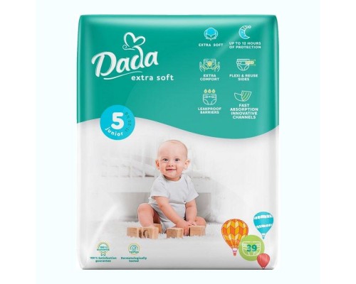 Підгузники дитячі Data Extra Soft 5 (11-25кг) 39шт/уп Підгузники дитячі Data Extra Soft 5 (11-25кг) 39шт/уп