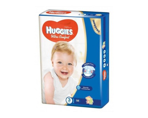 Підгузники дитячі Huggies Ultra Comfort 3 (5-8кг) 56шт