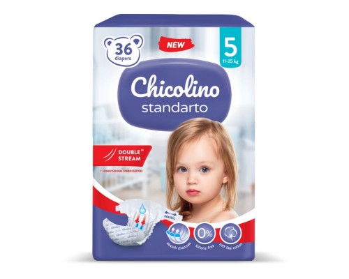 Підгузники дитячі Chicolino 5 (11-25кг) 36шт MIDDLE Standarto