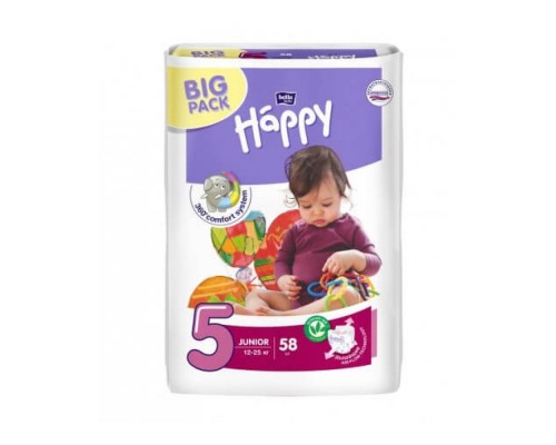 Підгузки дитячі BELLA BABY 12-25кг 58шт