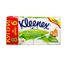 Туалетний папір Kleenex 3-х шар.6+2рул. Ромашка