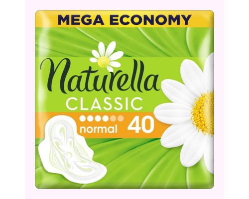 Прокладки з крильцями NATURELLA Classic Camomile Normal Quatro 40шт Прокладки з крильцями NATURELLA Classic Camomile Normal Quatro 40шт