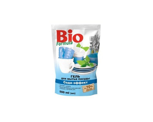 Засіб для ручного миття посуду Bio Formula дой-пак 500мл сода ефект Засіб для ручного миття посуду Bio Formula дой-пак 500мл сода ефект