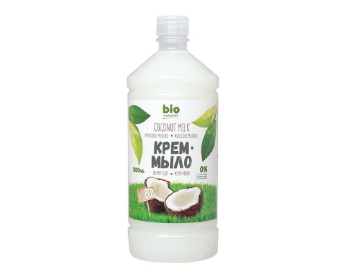 Крем-мило рідке Bio Naturell запаска 1л Кокосове молоко Крем-мило рідке Bio Naturell запаска 1л Кокосове молоко