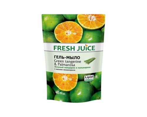 Гель-мило рідке Fresh Juice дой-пак 460мл Green Tangerine&Palmarosa Гель-мило рідке Fresh Juice дой-пак 460мл Green Tangerine&Palmarosa