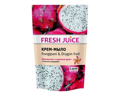 Крем-мило рідке Fresh Juice дой-пак 460мл frangipani&dragon fruit Крем-мило рідке Fresh Juice дой-пак 460мл frangipani&dragon fruit