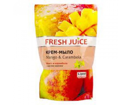 Крем-мило рідке Fresh Juice рідке дой-пак 460мл mango&carambola Крем-мило рідке Fresh Juice рідке дой-пак 460мл mango&carambola