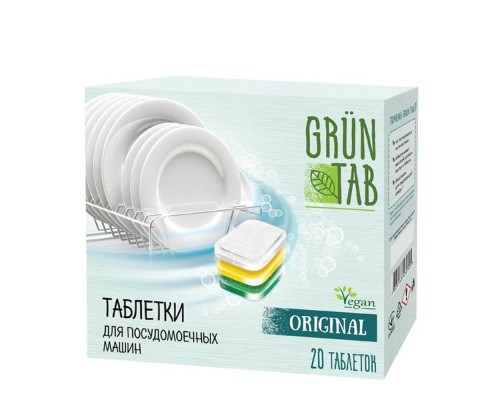 Таблетки для посудомийних машин Grun Tab 20шт Origina Таблетки для посудомийних машин Grun Tab 20шт Origina