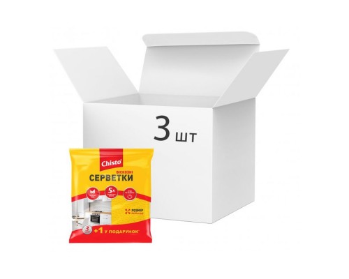 Серветки віскозні Chisto 3+1шт