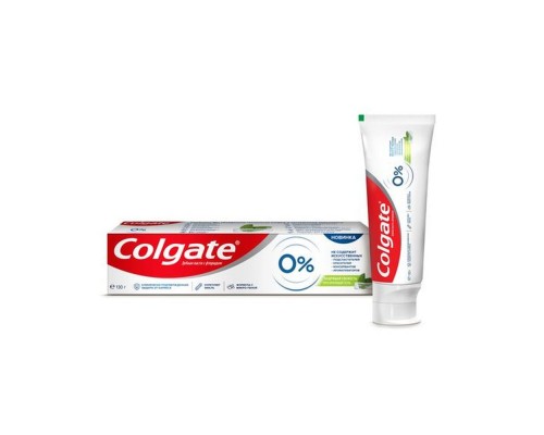 Зубна паста Colgate 130мл 0% зі смаком ніжної м'яти