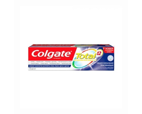 Зубна паста Colgate Тотал 12 75мл комплексне відбілювання