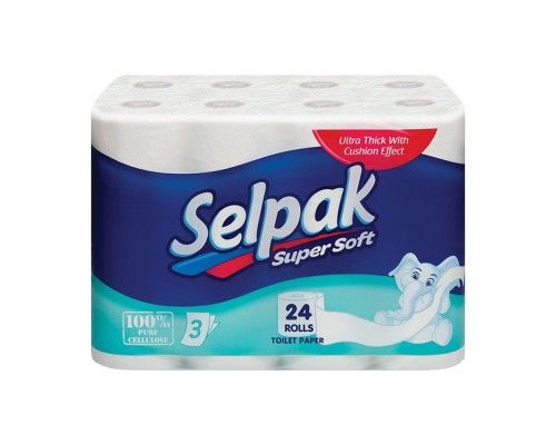 Папір туалетний целюлозний Selpak Pro Premium 3-х шар. 18,6м 24шт Папір туалетний целюлозний Selpak Pro Premium 3-х шар. 18,6м 24шт