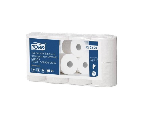 Папір туалетний в рулонах Tork Premium 2-х шар. 23м. 8рул/уп Т4 Папір туалетний в рулонах Tork Premium 2-х шар. 23м. 8рул/уп Т4