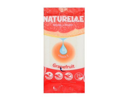 Вологі серветки NATURELLE grapefruit, 15шт