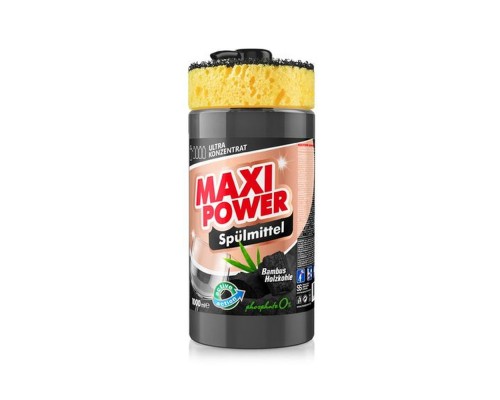 Засіб для миття посуду MAXI POWER  1л Чорне вугілля