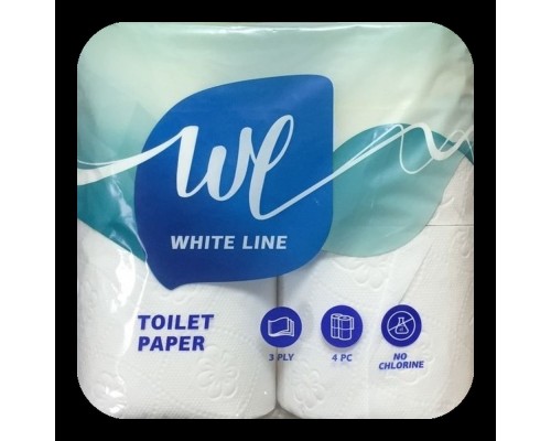 Туалетний папір на гільзі White Line 4шт.3шар. 16,25м ТР011 Туалетний папір на гільзі White Line 4шт.3шар. 16,25м ТР011