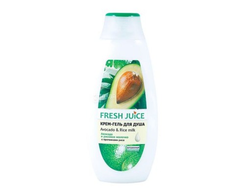 Крем-гель для душу Fresh Juice 400мл avocado rice milk Крем-гель для душу Fresh Juice 400мл avocado rice milk