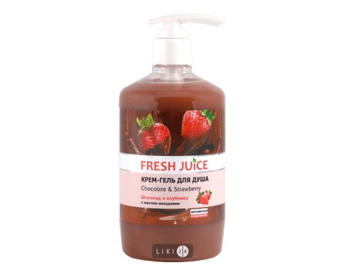 Крем-гель для душу Fresh Juice 750мл chocolate strawberry Крем-гель для душу Fresh Juice 750мл chocolate strawberry