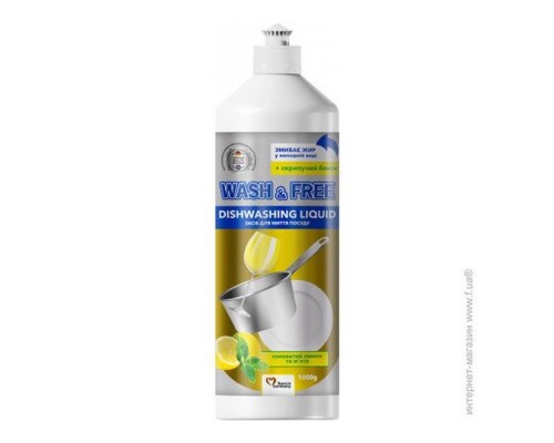 Засіб для посуду WASH&FREE Лимон М'ята 1л 093