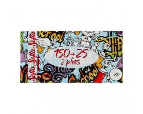 Серветки косметичні сухі Softa Chisto 2-х шар. 150+25шт Graffiti Among Us