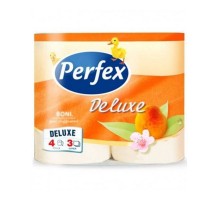 Папір туалетний Perfex 3шар. DELUX 8+2шт Персик