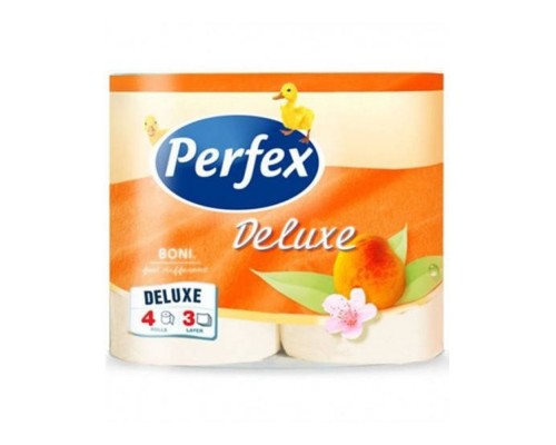 Папір туалетний Perfex 3шар. DELUX 8+2шт Персик