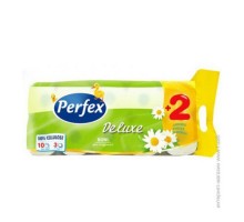 Папір туалетний Perfex  3шар. DELUX 8+2шт Ромашка