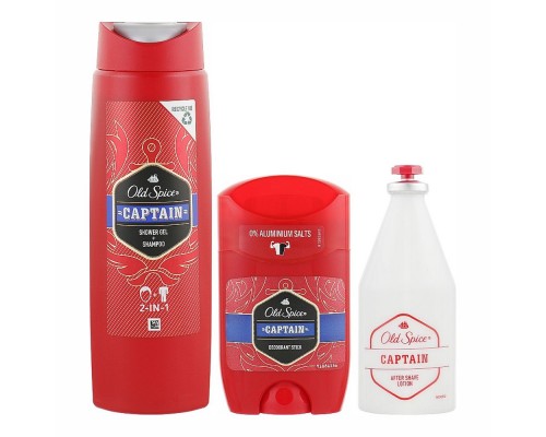 Набір  OLD SPICE КЕПТАН (дезод.+гель для д 2в1+лосьйон+тв.дез.) 81768102