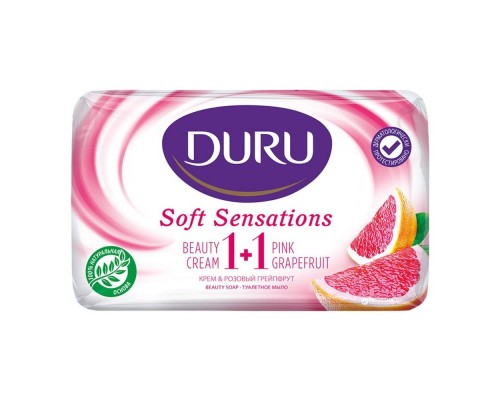 Мило 1+1 80гр Duru крем та рожевий грейпфрут