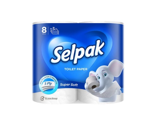 Папір туалетний Selpak білий 8шт