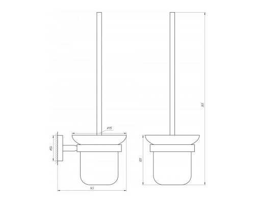 Йорж настінний без кришки Globus Lux SS8429A