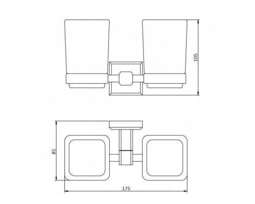 Стакан подвійний PERFECT SANITARY APPLIANCES KB 9928А