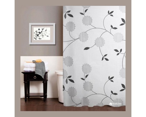 Шторка для ванни BEAUTIFUL FLOWERS 180*180мм. 10107