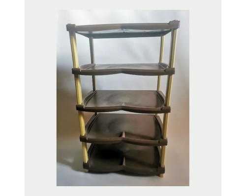 Полка для взуття 4-х уров,05-06 чорна 61*23*65 пластик