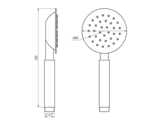 Лійка душова Globus LUX SUS-001H