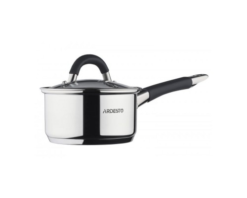 Ківш з скляною кришкою 0.8л нержавіюча сталь AR1908SS  Ardesto Gemini Salemo