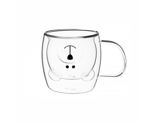 Набір чашок з ручками та подв.ст. 250мл б/с скло "Adresto Animals" AR2625GHA