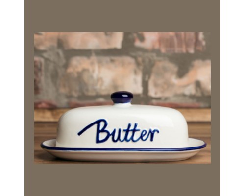 Маслянка з кришкою синя Vittora VT-8104