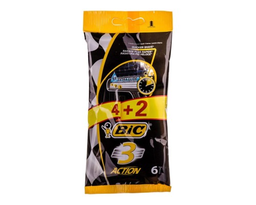 Одноразові станки  для гоління BIC 3 Екшин поштучно