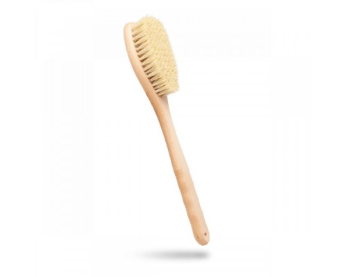 Масажна силіконова щітка з довгою ручкою (24) GP-152