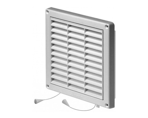 Решітка вентиляційна 172*230mm пласт сітка, нахилені жалюзі, фланець 140*210mm 61-151