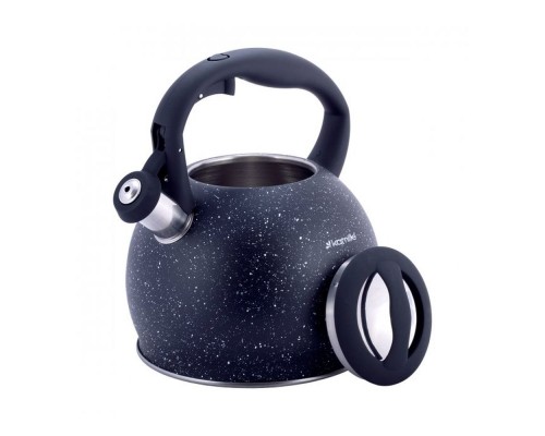 Чайник 3л з нержавіючої сталі зі свистком та  ручкою soft touch 1074