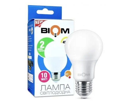 Лампа світлодіодна Led BIOM 10W 4500K A60 E27 BT-510 220V