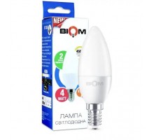 Лампа світлодіодна Led BIOM 4W 4500K C37 E14 BT-550 220V