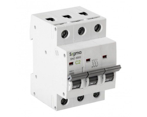 Автоматичний вимикач SIGMA C-типу 3р 32А 6кА 55-54-36